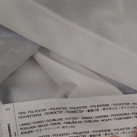 MANGO | Scarf Print Tunic Dress Purple and White S - Picture 7 of 8